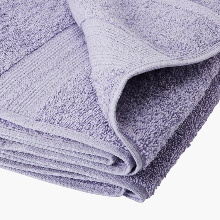 PORTICO Eva Purple Solid Cotton Bath Towel - 90x180cm