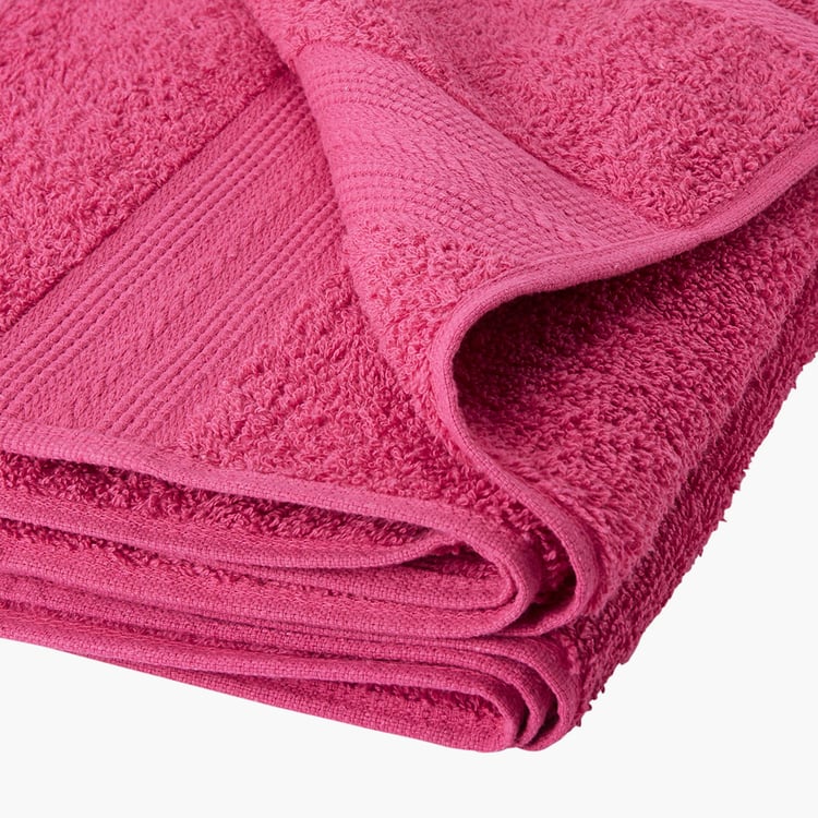 PORTICO Eva Pink Solid Cotton Bath Towel - 90x180cm