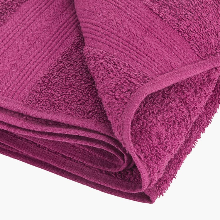 PORTICO Eva Purple Textured Cotton Bath Towel - 90x180cm