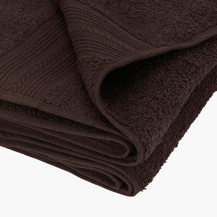 PORTICO Eva Brown Textured Cotton Bath Towel - 90x180cm