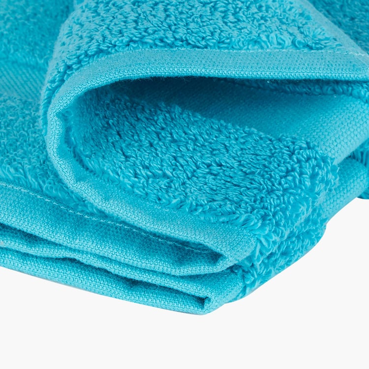 PORTICO Cloud Blue Textured Cotton Hand Towel - 40x60cm - Set of 2