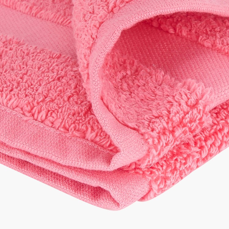 PORTICO Cloud Pink Textured Cotton Face Towel - 30x30cm - Set of 4
