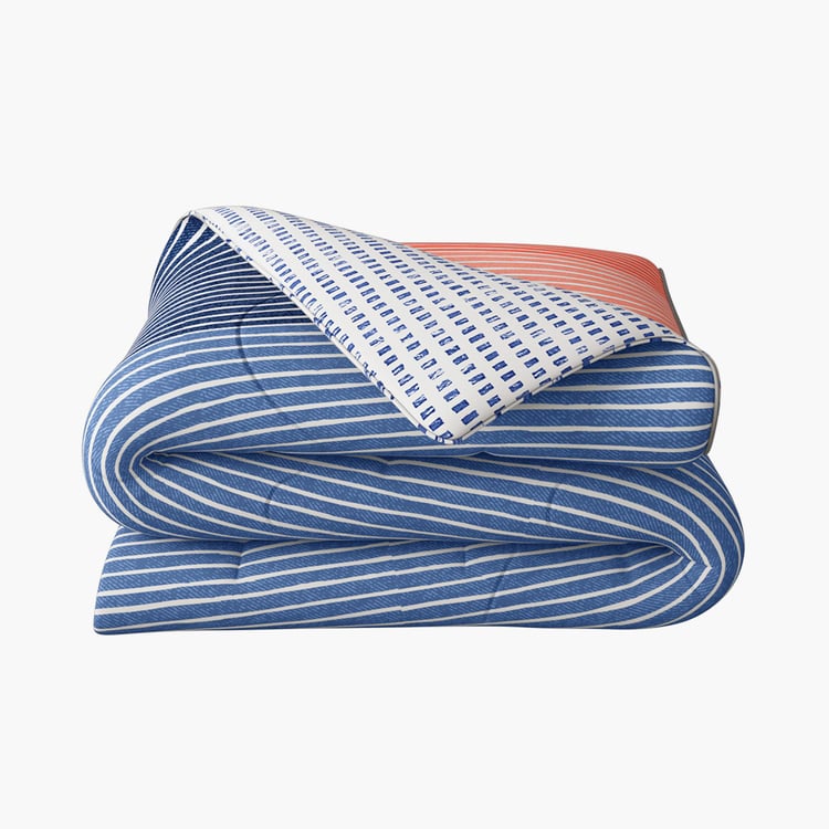 PORTICO Hashtag Multicolour Striped Cotton Single Comforter - 152 cm x 220 cm