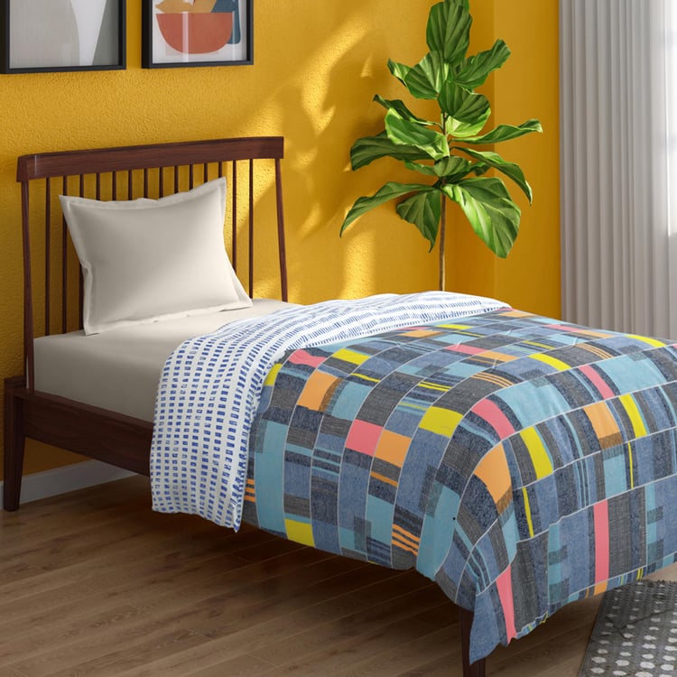 PORTICO Hashtag Multicolour Printed Cotton Single Comforter - 152x220cm