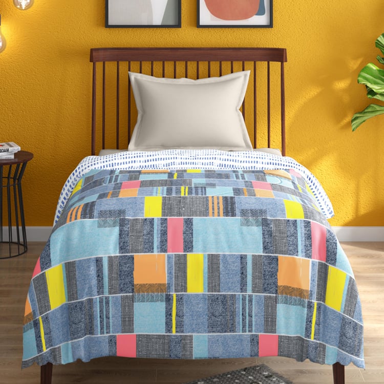 PORTICO Hashtag Multicolour Printed Cotton Single Comforter - 152x220cm