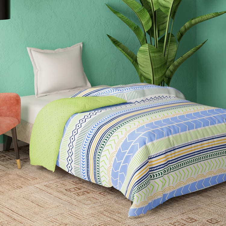 PORTICO Marvella Multicolour Striped Cotton Single Comforter - 152x220cm