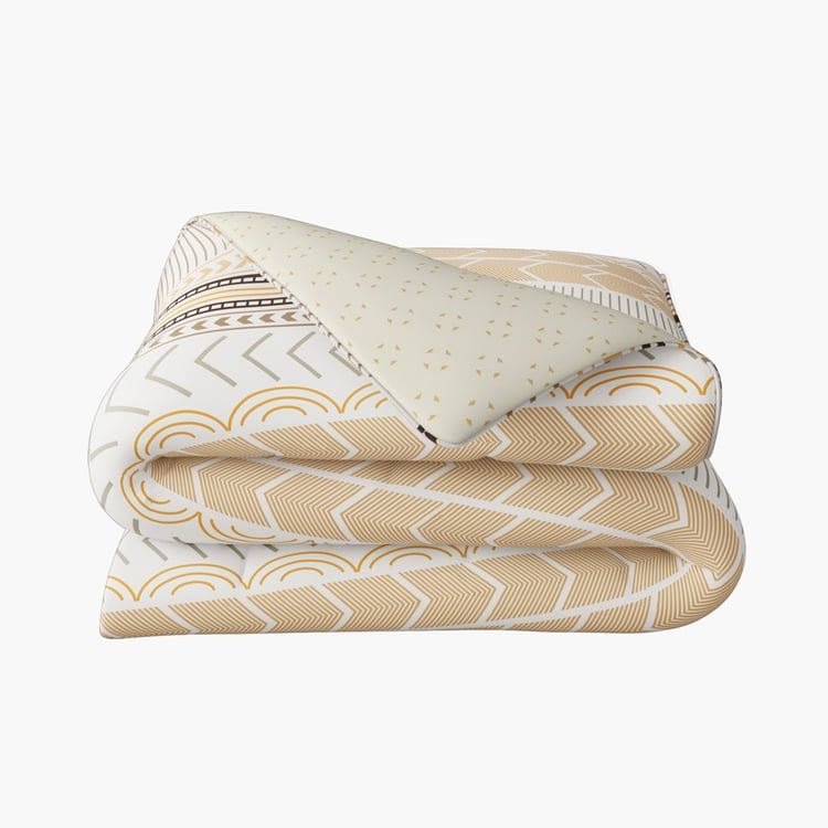 PORTICO Marvella Beige Printed Cotton Single Bed Comforter - 152x220cm