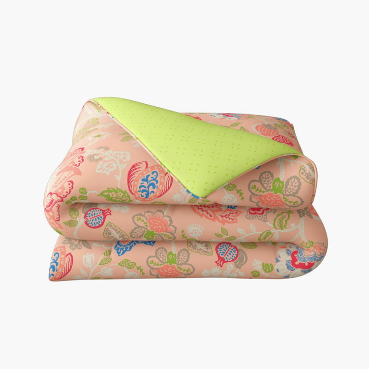 PORTICO Marvella Pink Printed Cotton Single Bed Comforter - 152x220cm