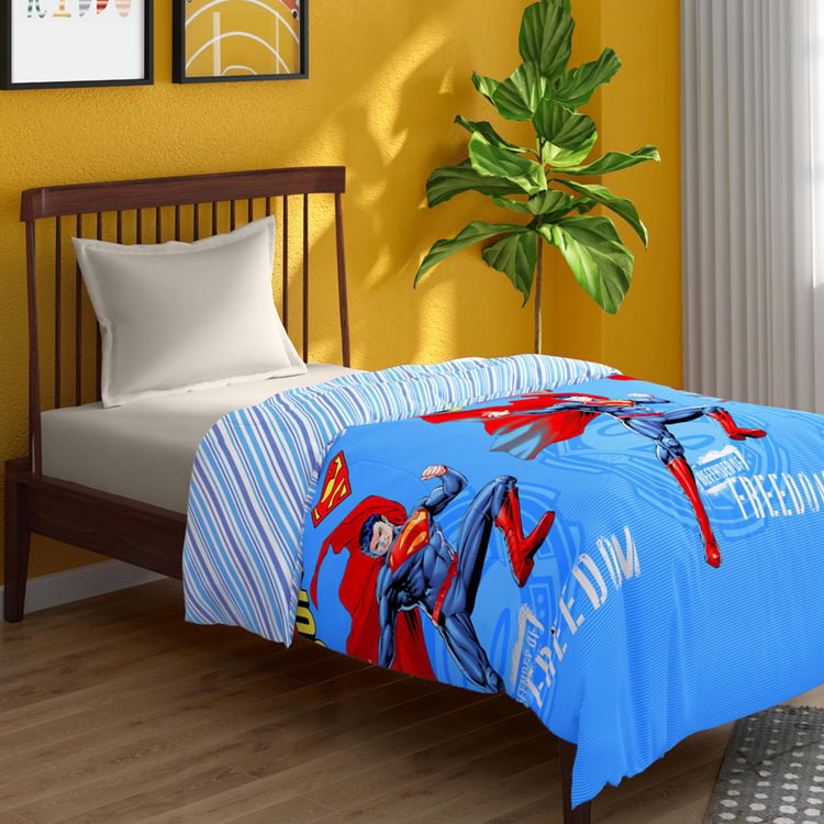 PORTICO License Blue Spiderman Print Cotton Single Comforter - 152x220cm