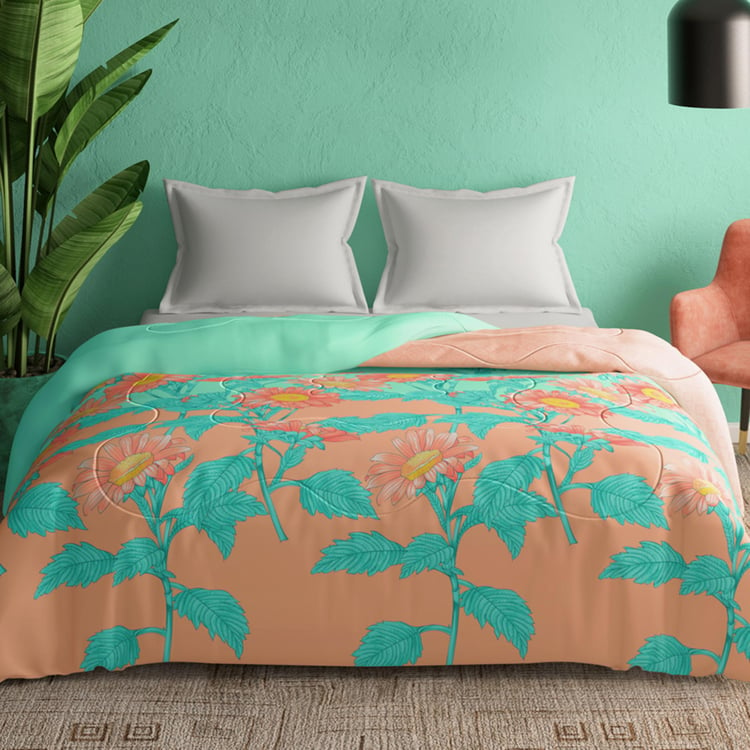 PORTICO Cadence Multicolour Printed Cotton King Comforter - 224x274cm