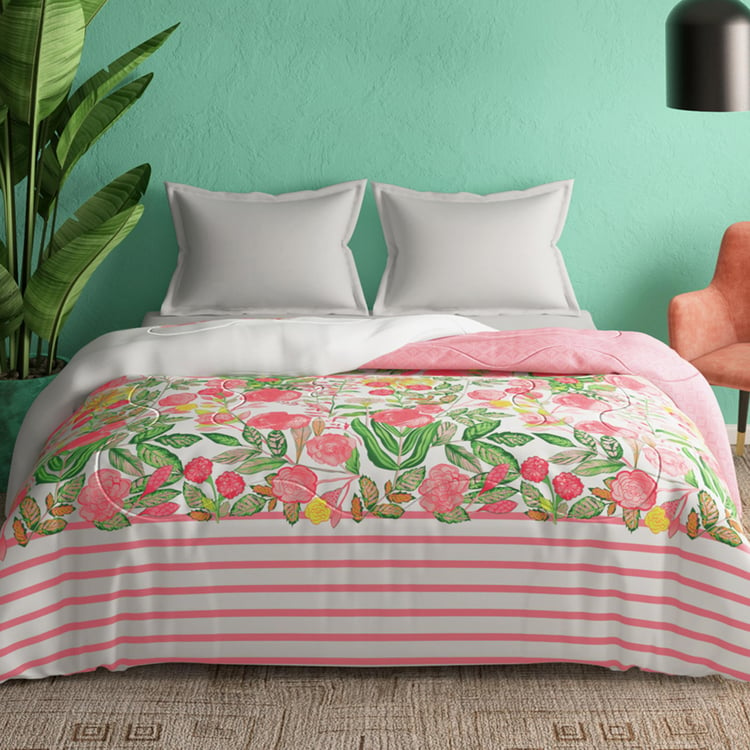 PORTICO Cadence Multicolour Printed Cotton King Comforter - 224x274cm