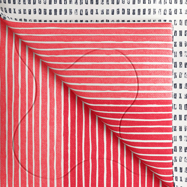 PORTICO Hashtag Black Striped Double Bed Comforter - 220x240cm