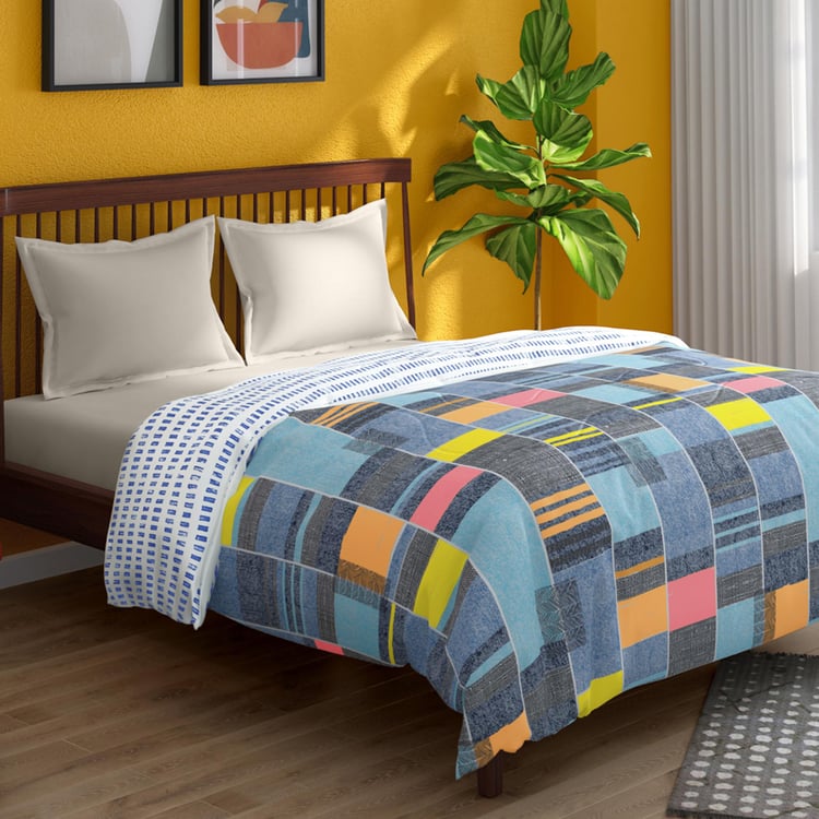 PORTICO Hashtag Multicolour Printed Queen Bed Comforter - 220x240cm