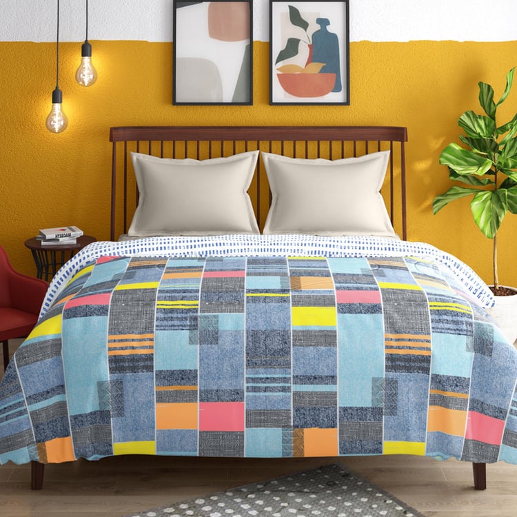 PORTICO Hashtag Multicolour Printed Queen Bed Comforter - 220x240cm