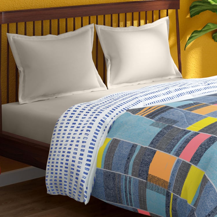 PORTICO Hashtag Multicolour Printed Queen Bed Comforter - 220x240cm