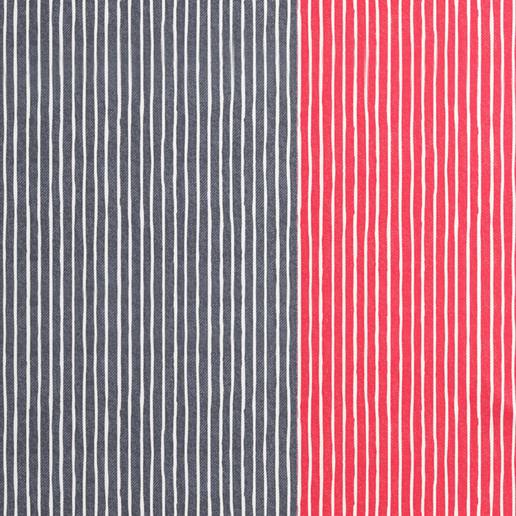 PORTICO Hashtag Red Striped Cotton King Bedsheet Set - 229x274cm - 3Pcs