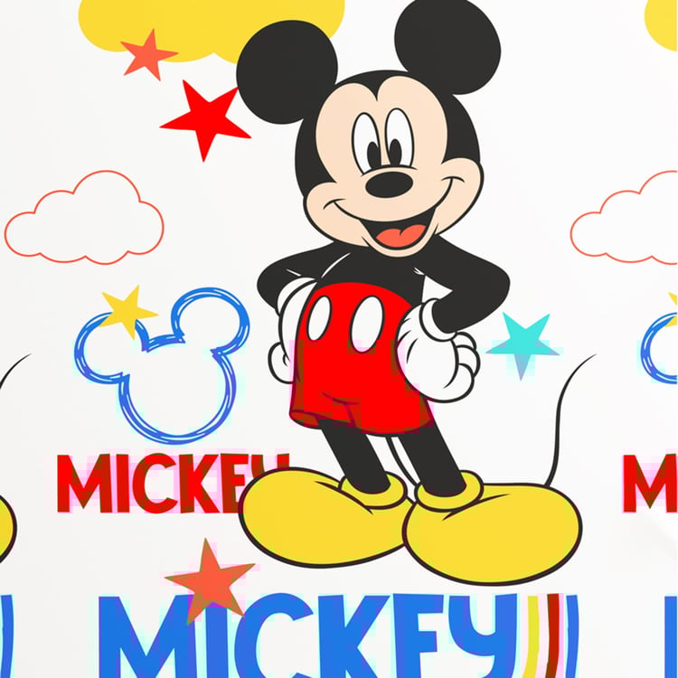 PORTICO License Multicolour Mickey Mouse Printed Cotton Super King Bedsheet Set - 274x274cm - 3Pcs