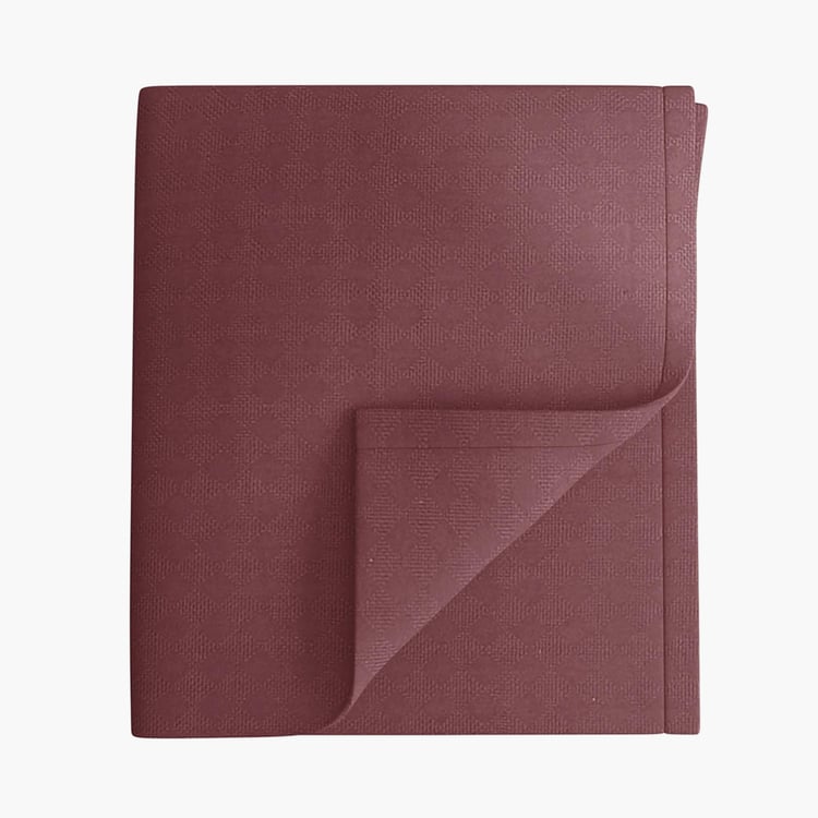 PORTICO Solace Maroon Textured Cotton Single Dohar - 152x220cm