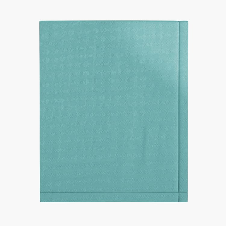 PORTICO Solace Blue Textured Cotton Single Dohar - 150x224cm