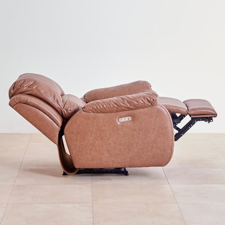 Ashby Nxt Faux Leather 1-Seater Recliner - Brown