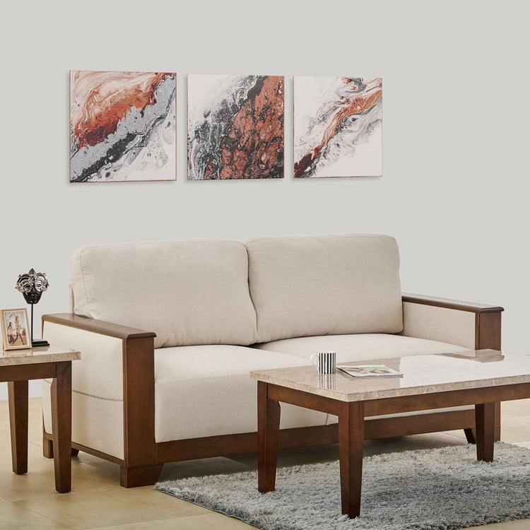 Erica Fabric 3-Seater Sofa - Beige