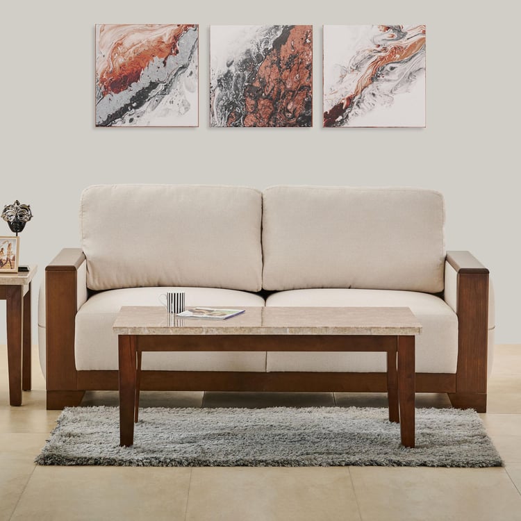 Erica Fabric 3-Seater Sofa - Beige