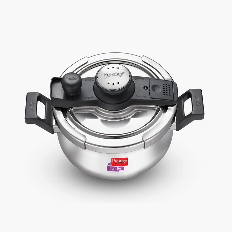 PRESTIGE Clip On Svachh Silver Stainless Steel Handi Pressure Cooker - 3l