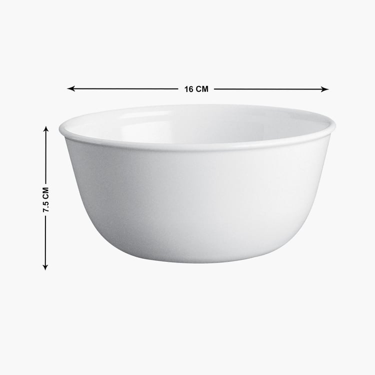 CORELLE Livingware Series White Solid Vitrella Glass Curry Bowl - 828ml