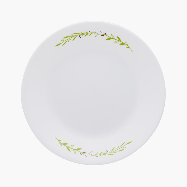 CORELLE Livingware White Printed Vitrella Glass Small Plate - 17cm