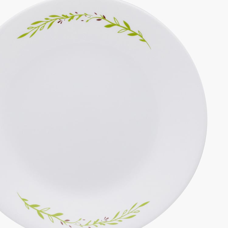 CORELLE Livingware White Printed Vitrella Glass Small Plate - 17cm