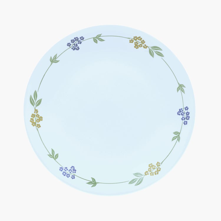CORELLE Livingware White Printed Vitrella Glass Small Plate
