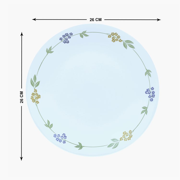 CORELLE Livingware White Printed Vitrella Glass Small Plate