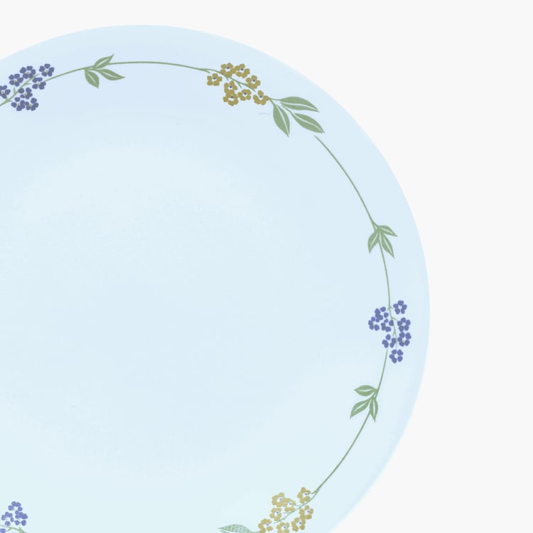 CORELLE Livingware White Printed Vitrella Glass Small Plate