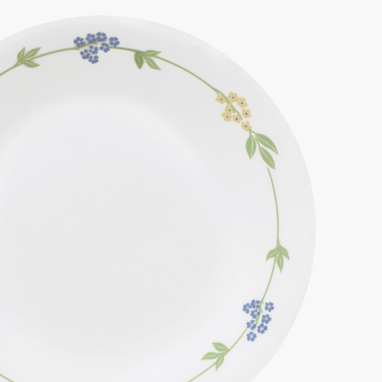 CORELLE Livingware White Printed Vitrella Glass Small Plate