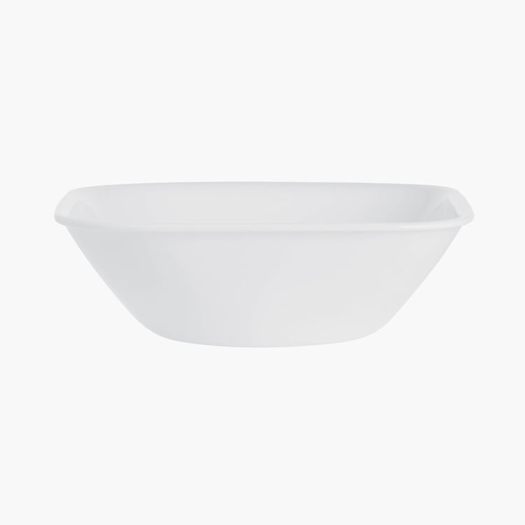 CORELLE Livingware Series White Solid Vitrelle Glass Square Curry Bowl - 680ml