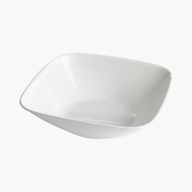 CORELLE Livingware Series White Solid Vitrella Glass Serving Bowl - 1.4l