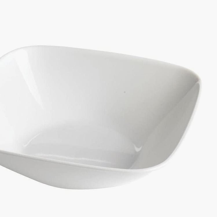 CORELLE Livingware Series White Solid Vitrella Glass Serving Bowl - 1.4l