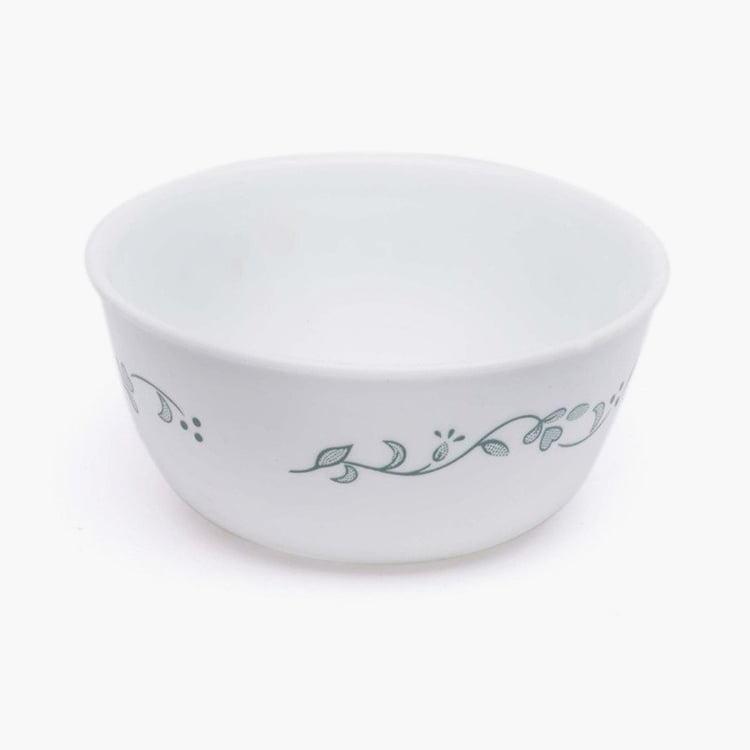 CORELLE Livingware Series White Printed Vitrelle Glass Dessert Bowl - 450ml