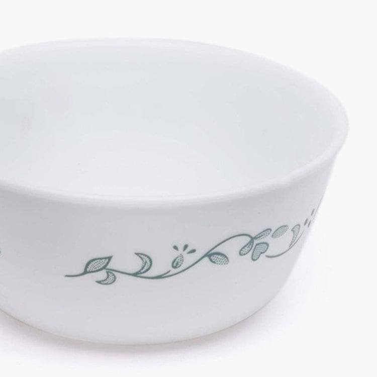 CORELLE Livingware Series White Printed Vitrelle Glass Dessert Bowl - 450ml