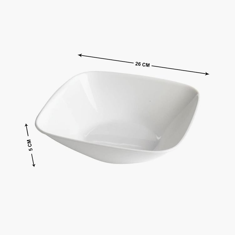 CORELLE Livingware Series White Solid Square Serving Bowl - 946ml