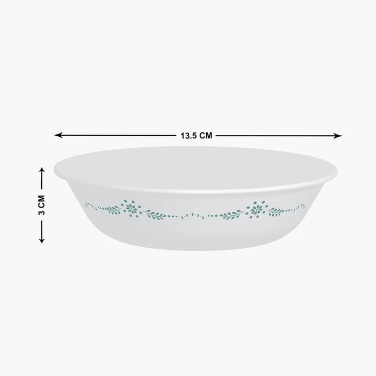 CORELLE Livingware White Printed Desert Bowl - 290ml