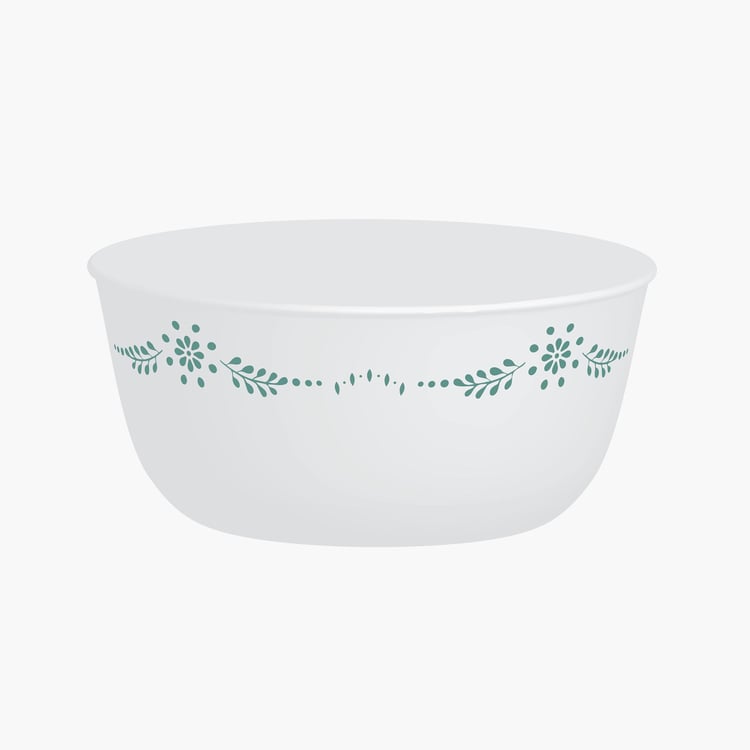 CORELLE Livingware White Printed Vitrella Glass Curry Bowl - 900ml