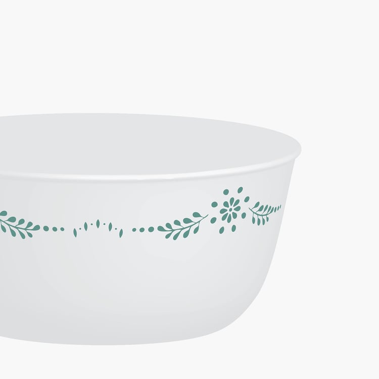 CORELLE Livingware White Printed Vitrella Glass Curry Bowl - 900ml