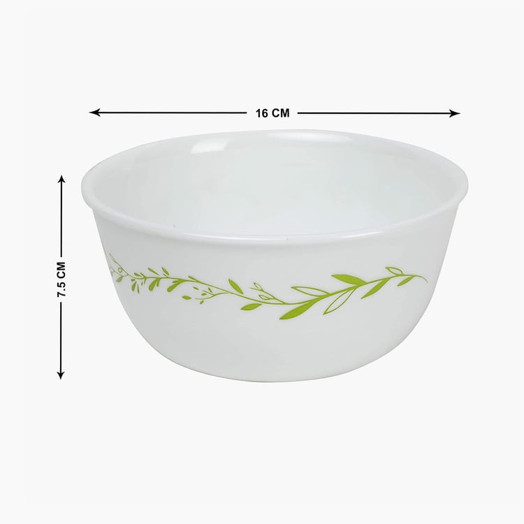 CORELLE Livingware White Printed Vitrella Glass Curry Bowl - 828ml