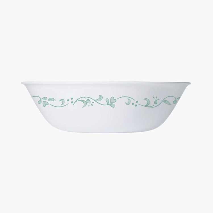 CORELLE Livingware White Printed Vitrella Glass Serving Bowl - 950ml