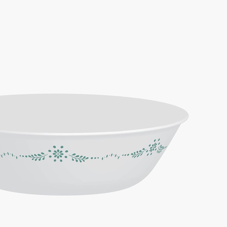 CORELLE Livingware Series White Printed Round Vitrelle Serving Bowl - 1000ml