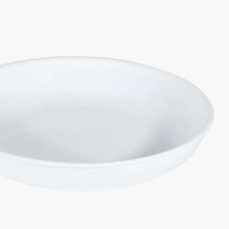 CORELLE Livingware White Solid Vitrelle Glass Versa Bowl - 21.7 cm