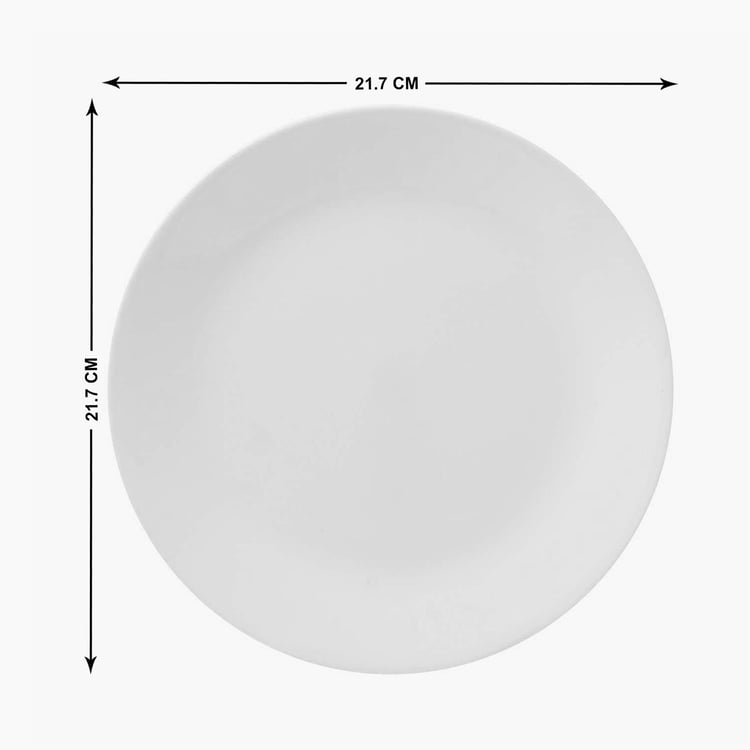 CORELLE White Vitrelle Glass Round Dinner Plate - 21cm