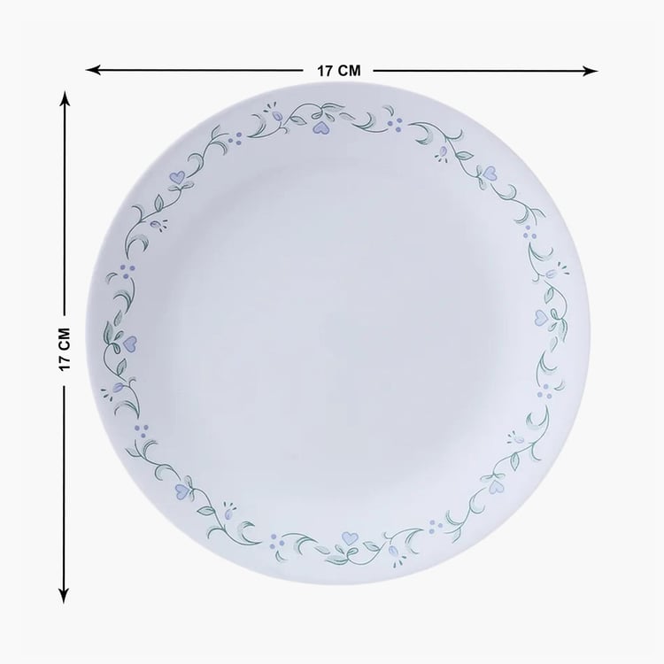 CORELLE Livingware Series White Vitrelle Glass Small Round Plate -