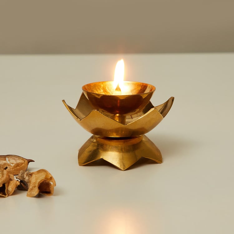 Corsica Kamal Brass Lotus Diya